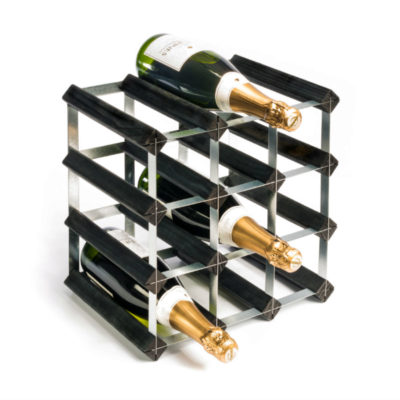 RTA 12-Bottle Wooden Wine Rack – Black Ash RTA 12-Bottle Wooden Wine Rack – Black Ash